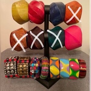 Colorful Chunky Bangle Bracelets